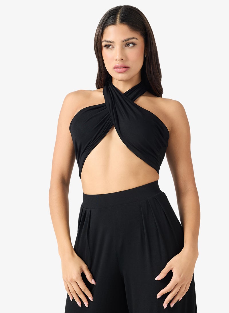 Ginger Sweetheart Neckline Tie Up Top & Pant Coord Set - Image 3